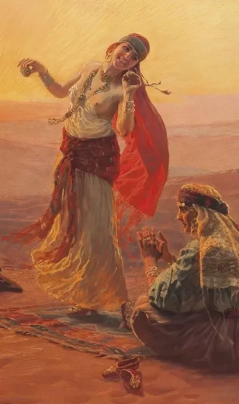 Ragazza danzante nel deserto 1908 - dettaglio